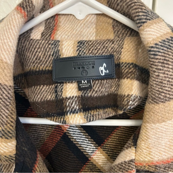 Blank NYC Plaid Flannel Jacket Women’s Medium Lumberjack Style Outerwear - Picture 2 of 10